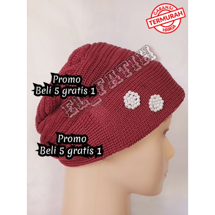 Ciput rajut kupluk mak ijah super tebal / rajut kupluk nenek / kupluk ibu-ibu tebal