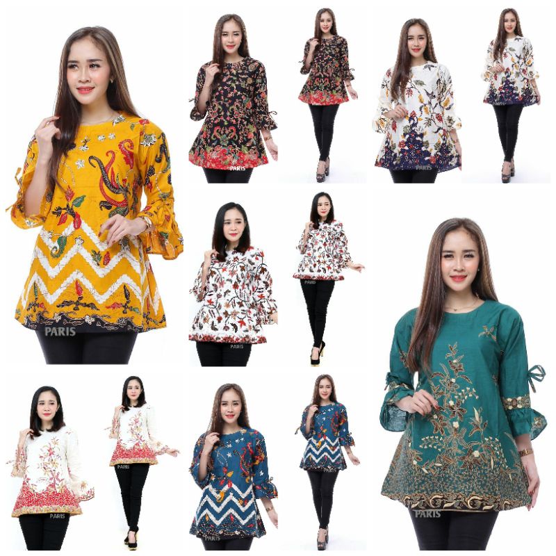 [READY 7 MOTIF] ATASAN BLOUSE BATIK CEWEK FORMAL CASUAL KERJA KANTOR KONDANGAN SERAGAM HAJATAN WARNA