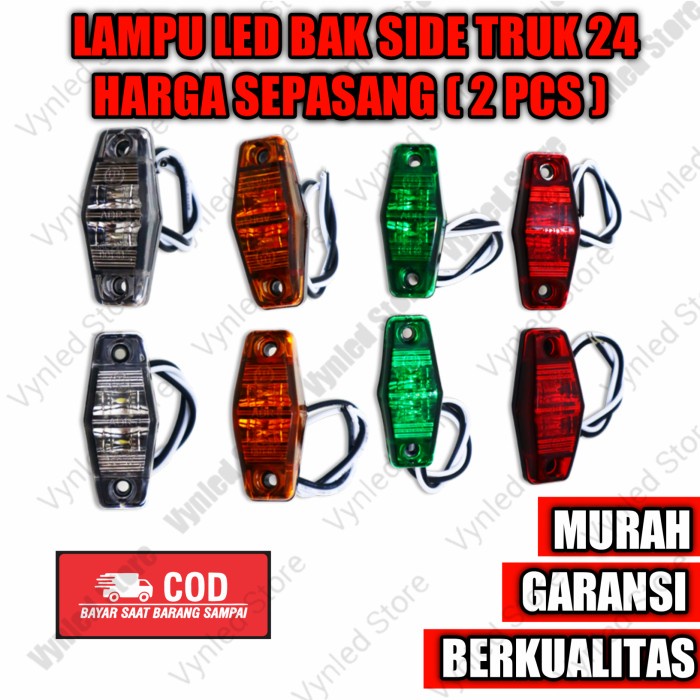Led side  lampu bak sein mobil truk truck 24 volt