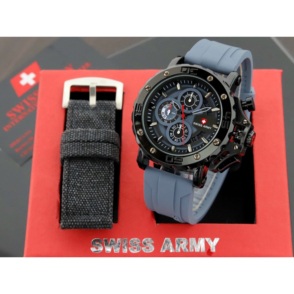 [BISA COD] Jam Tangan Pria ARMI 2619S Chrono&amp;Tanggal Aktif + Box Ori