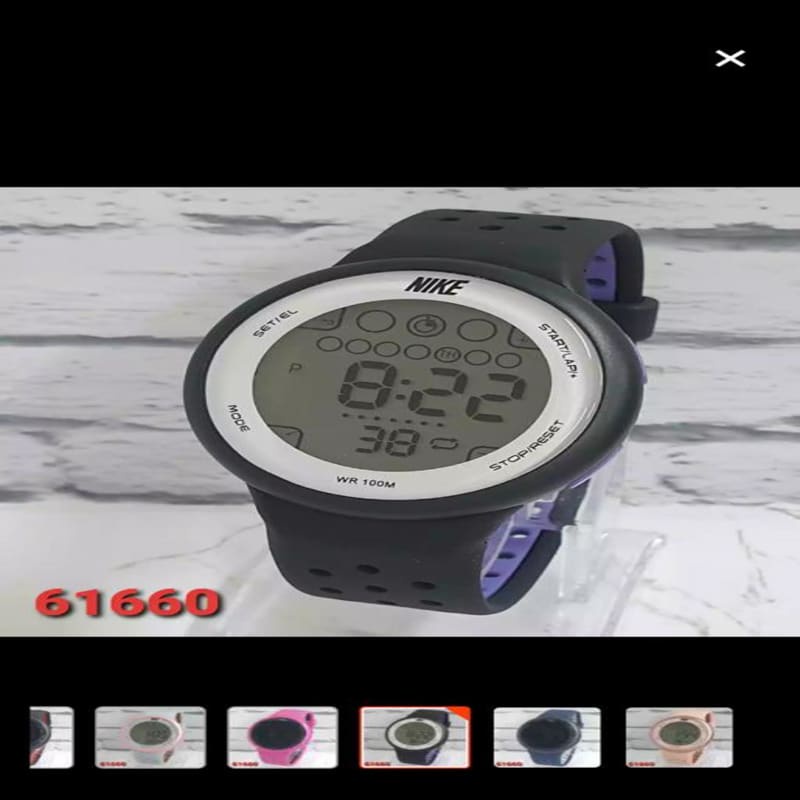 LMD Id Store Smart Watch NIKE_Sport Watch-Rubber Strap Model IWatch-Jam Tangan Digital Pria/Wanita T