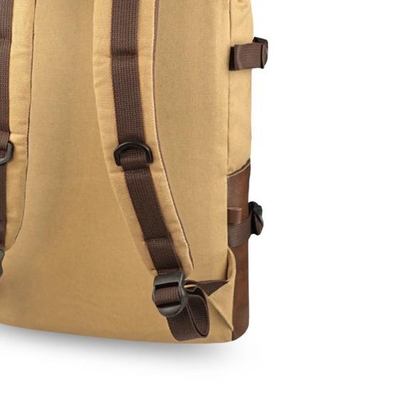 Gh.Bag Ransel Sekolah Ransel Wanita New Style Backpack Kanvas Lembut Kombinasi Kulit Sintetis