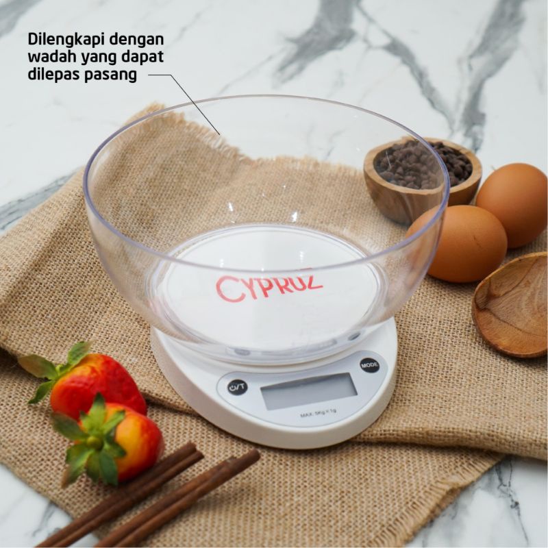 Cypruz Timbangan Kue Digital 5 Kg Mini