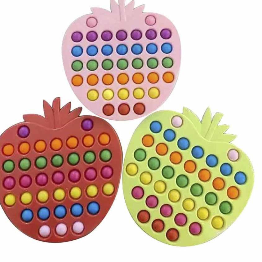 Buah Apel Pop it besar Mainan Fidget Toys Poit karakter Simple Dimple 8Y3