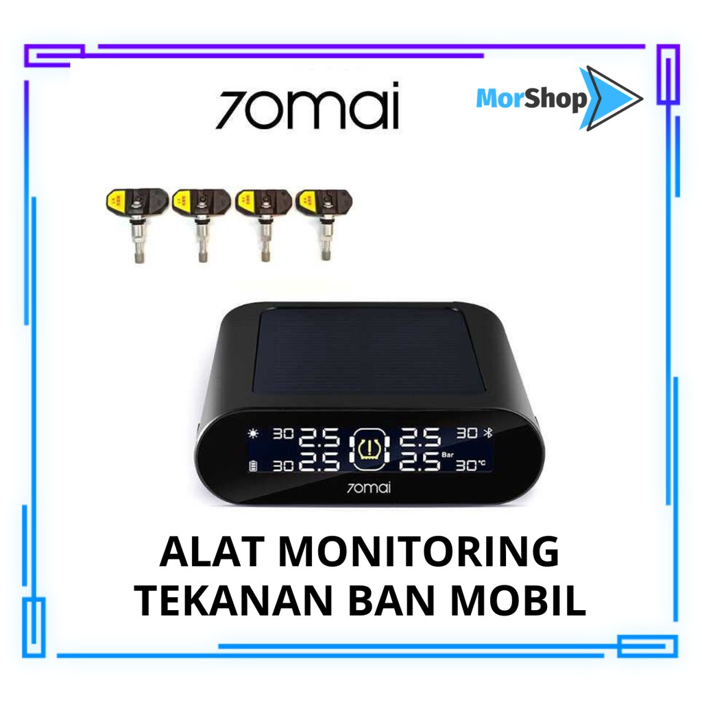 Xiaomi 70mai Midrive Monitoring Tekanan Ban Mobil TPMS Solar Power T01