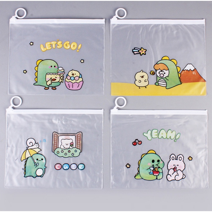 KOTAK PENSIL TRANSPARAN MOTIF LUCU UNIK / KOTAK PULPEN / TEMPAT ALAT TULIS BS-ACC-104 RANDOM