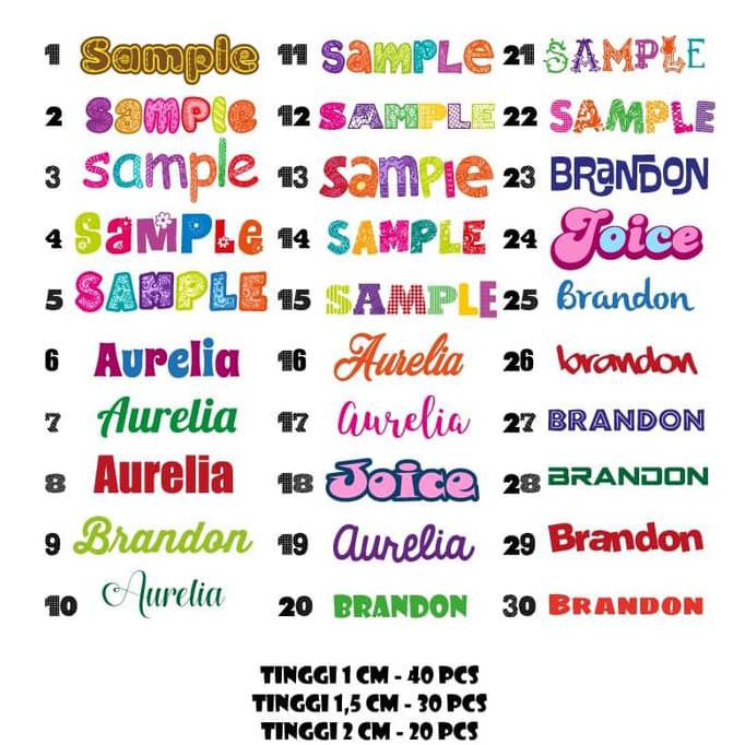 

Ready COD STIKER LABEL NAMA TAHAN AIR/ STICKER LABEL WATERPROOF CUTOUT LETTERS TERLARIS