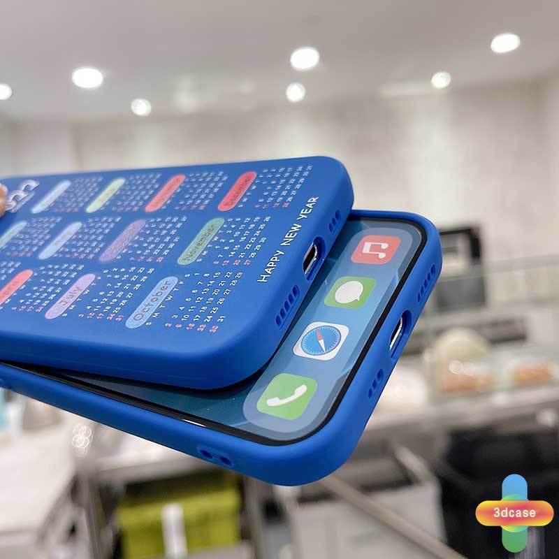 2022 Klein Blue Calendar Soft Case Realme 5i 5 7i C11 2021 C21Y C15 C21 C25 C20 C12 C3 C25S 5S 6i C17 C1 C25Y C2 C3i C20A realme Narzo 20 10 10A 20A 30A Soft TPU Shockproof Back Cover