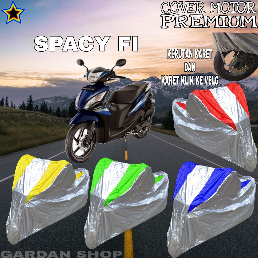 Sarung Motor SPACY FI Silver KOMBINASI Body Cover Spacy Fi PREMIUM