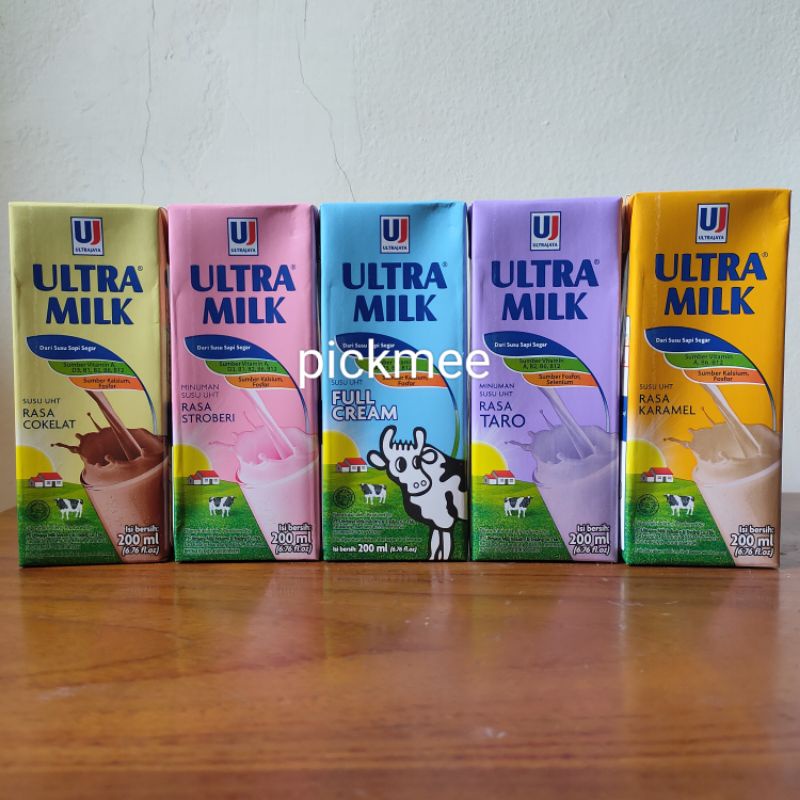 

Susu Ultra Milk UHT 200ml ECER coklat / stroberi / fullcream / taro / karamel