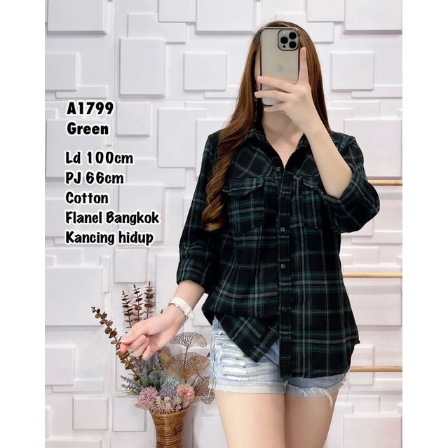 KEMEJA FLANEL BANGKOK A1799