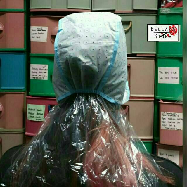 Topi Highlight Rambut Plastik + Jarum / Topi Cat Rambut Plastik