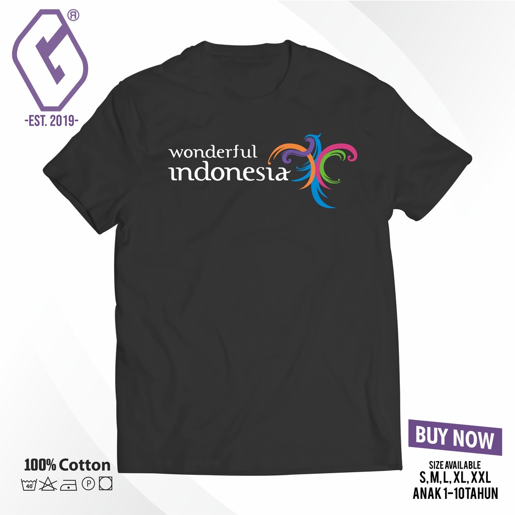 kaos wonderful indonesia premium / baju wonderful indonesia
