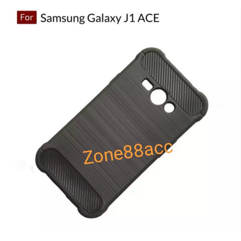 Silicon Case SAMSUNG J1 Ace Softcase iPAKY Carbon Casing Cover TPU