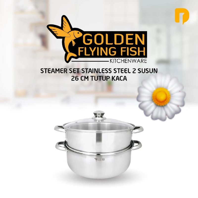 Golden Flying Fish Steamer/kukusan stainless susun 2