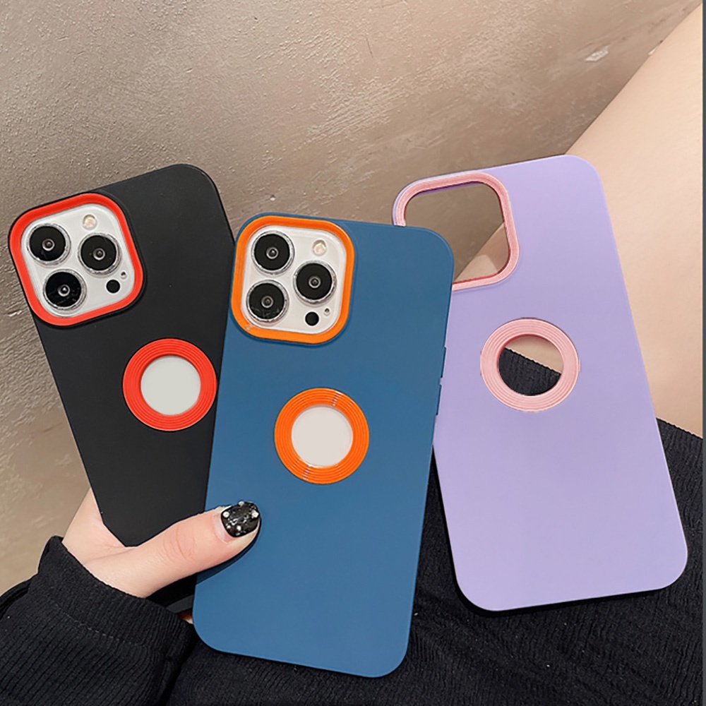 3 in 1 Soft Case Silikon Warna Permen Untuk iPhone 13 12 11 Pro MAX XS MAX XR X 6 7 8 Plus 2 3