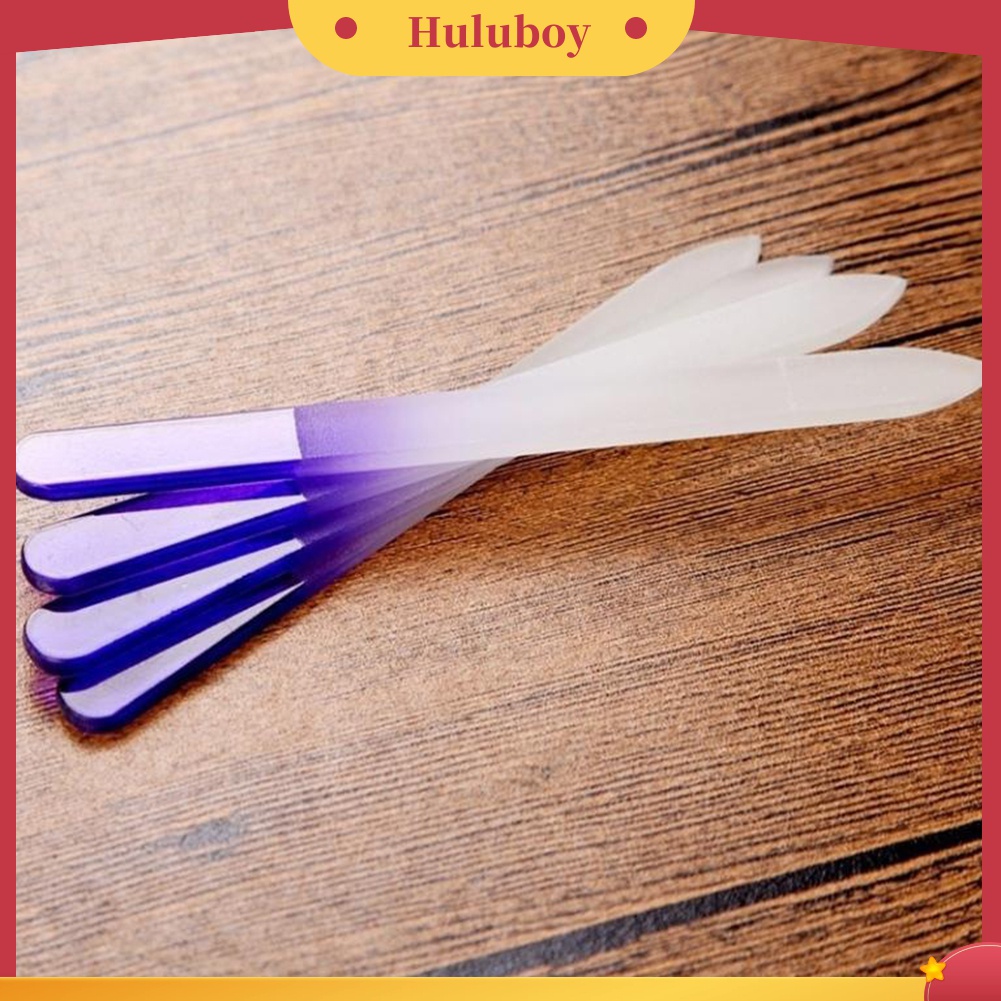 Huluboy Huluboy♡ 4pcs Kikir Kuku Bahan Kaca Akrilik Tahan Lama Untuk Manicure