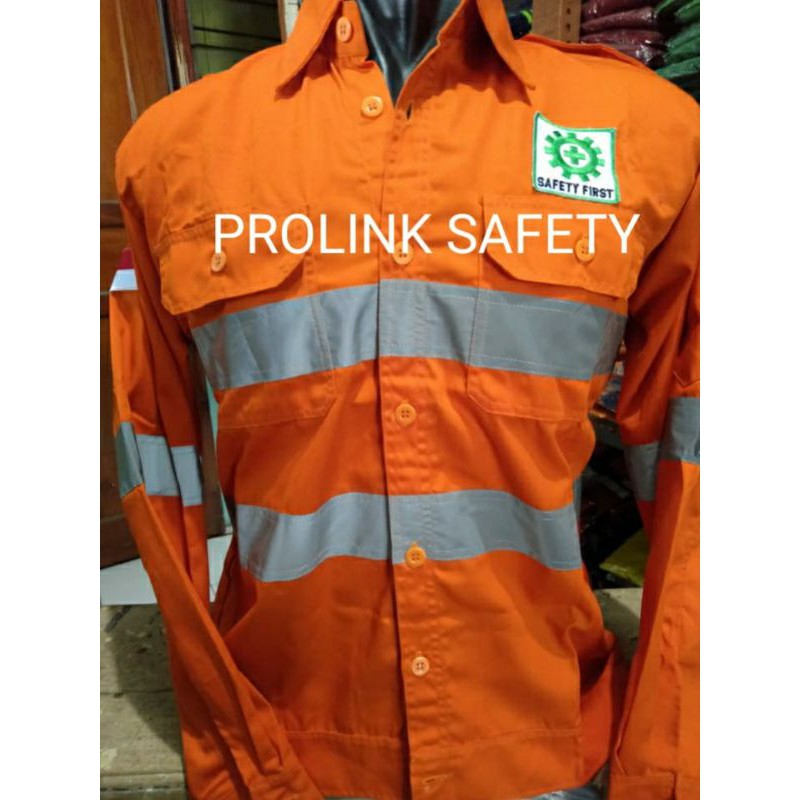 BAJU SAFETY ORANYE DOBLE SCOTLIGHT 5CM