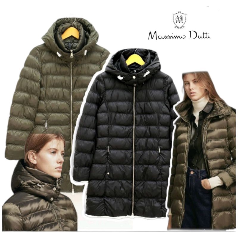 Massimo Dutti DOWN PUFFER JACKET WITH HOODIE/Jaket Musim Dingin/Jacket Panjang/Coat