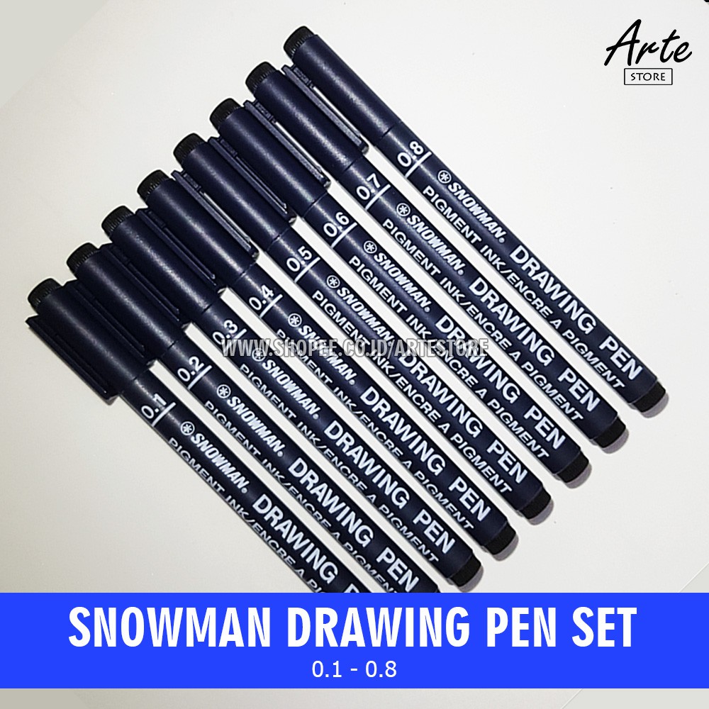 Snowman Drawing Pen Set