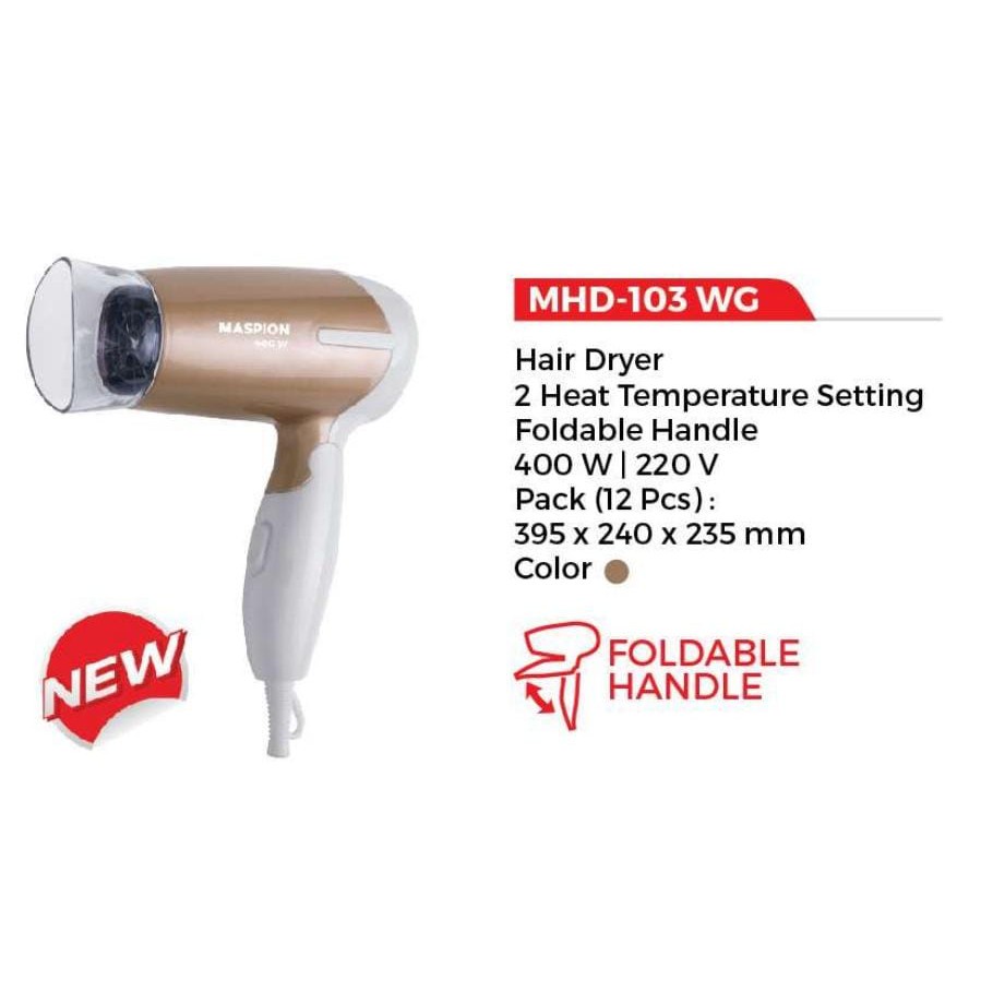 MASPION MHD-103 WG / 104 WPHair Dryer