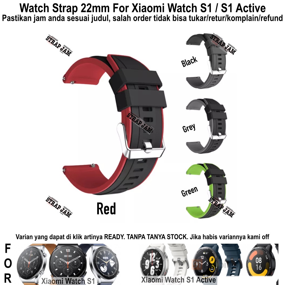 SSR Tali Jam Xiaomi Watch S1 / Active - Strap Jam Tangan 22mm Rubber Silikon Sporty