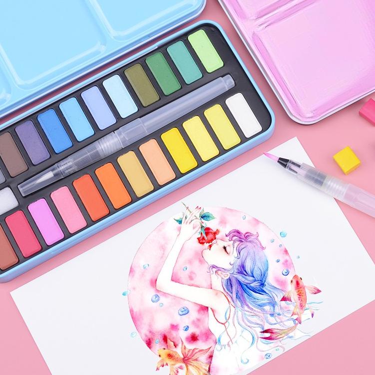 

Harga TERMURAAH.. Kaikki Cat Air Sponge Lukis 24 Warna Watercolor Set