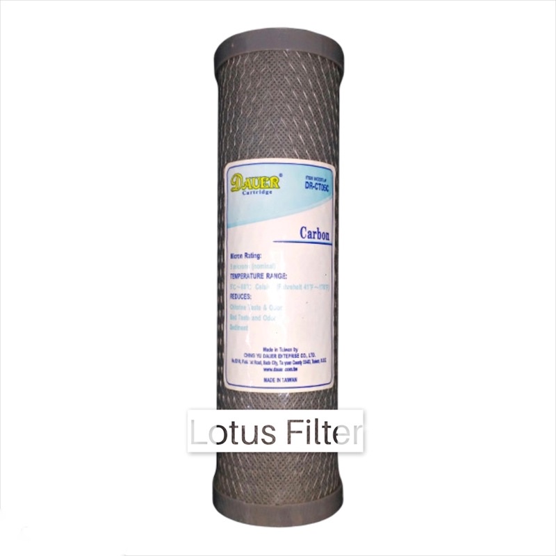 CTO Carbon Block 10” Dauer Taiwan / Cartridge Filter Air Karbon Jaring 10 inch