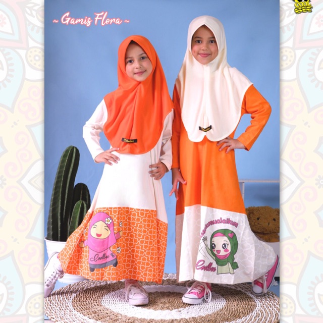 2-10 Tahun Gamis Anak Coolbee Flora