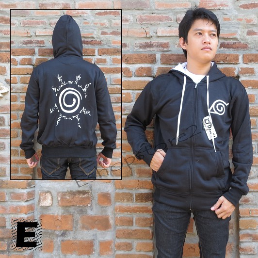 Jaket Anime Naruto Akatsuki Clan Hitam