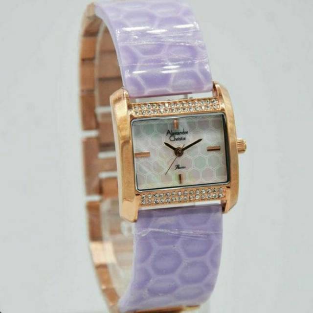 Alexandre Christie 2591 Purple Rosegold Jam wanita oribinal