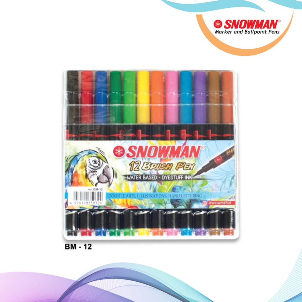 

BRUSH PEN SNOWMAN 12 WARNA BM-12