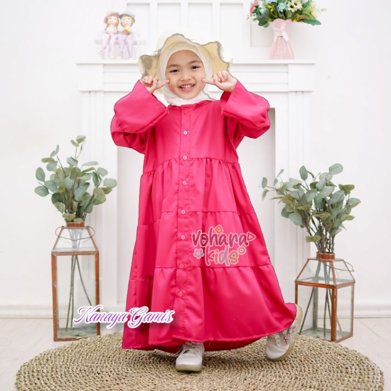 Gamis Anak Polos KANAYA 3-8 Tahun Gamis Anak Toyobo Premium by GMW