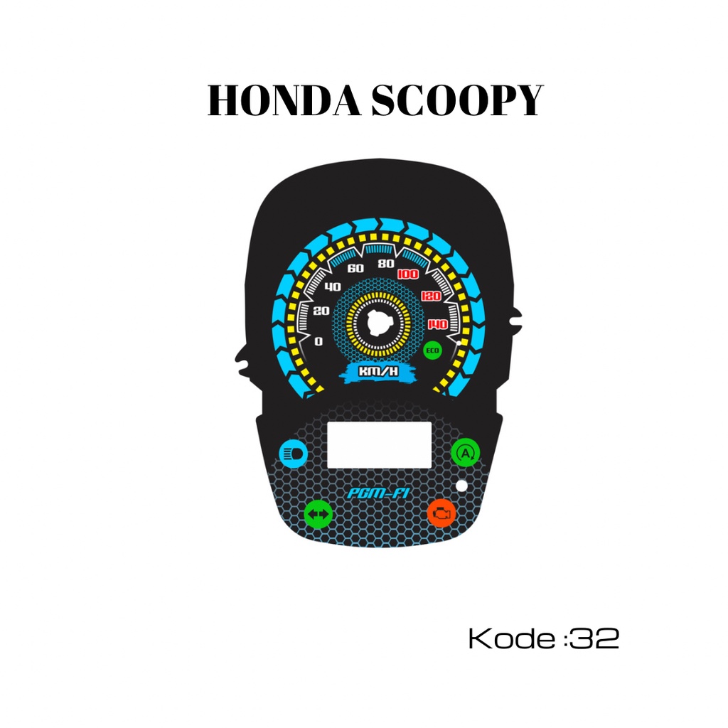 Papan Panel Custome speedometer Honda Scoopy Eesp 2018