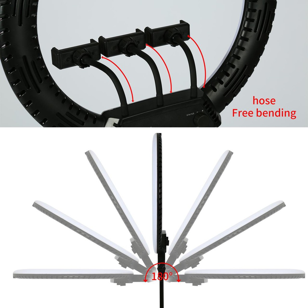 Ringlight 45cm + Light Stand Tripod 2.1 Meter Make Up Live Streaming Ringlight jumbo 45 cm F450 NEW produk