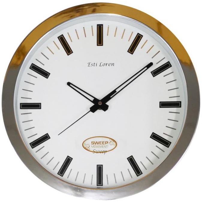 Eklusif Jam Dinding Esti Loren 2046 Sweep Movement Trendi