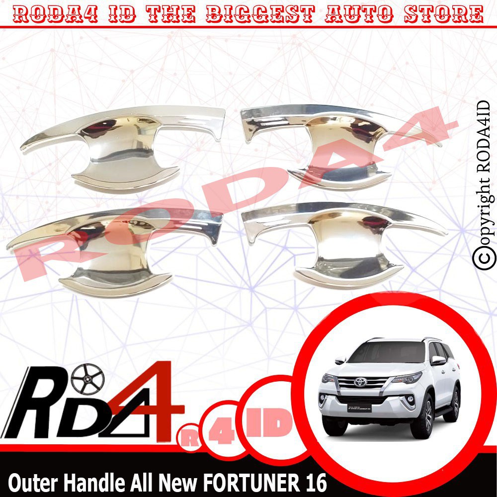 Outer  Mangkok Handle All New Fortuner 2016 Polos Full Chrome