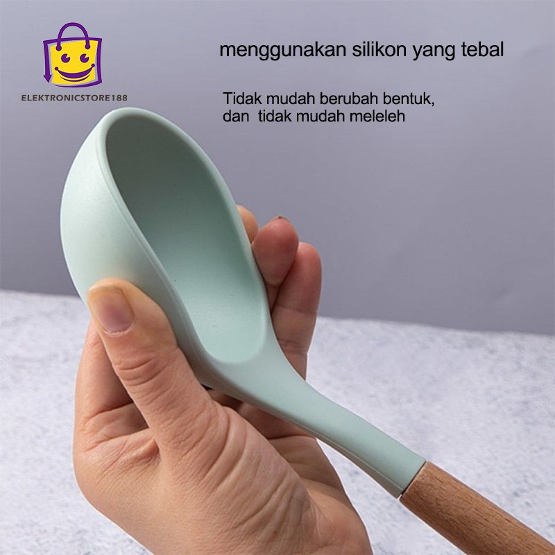 Sutil silikon Spatula Silicone sodet Alat Masak set 12pcs-6