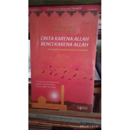 buku cinta karena Allah benci karena Allah - asli - ready