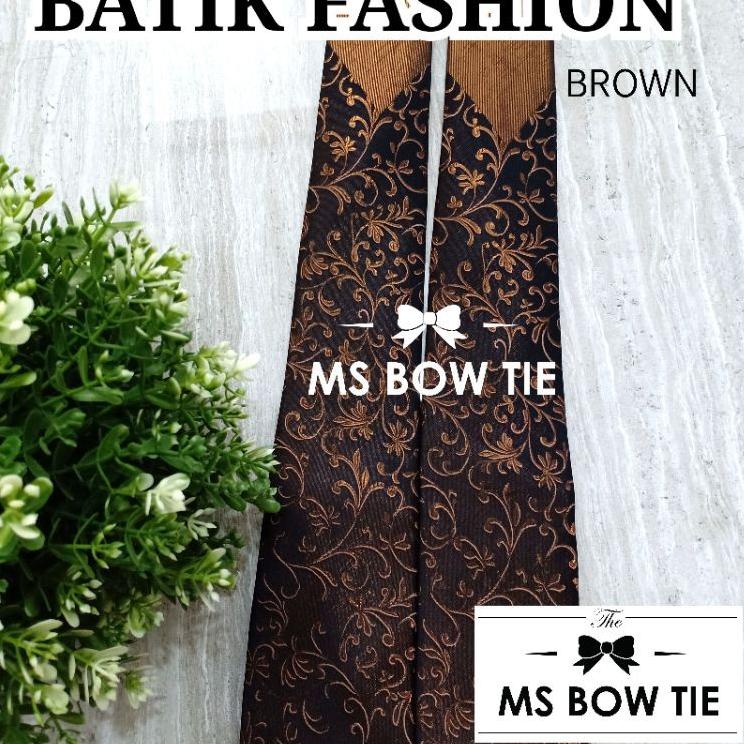 Sudah READY.. dasi panjang pria batik fashion italy coklat