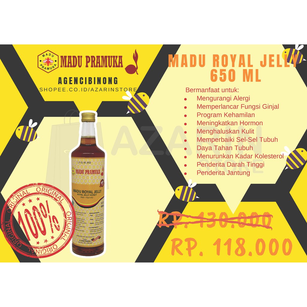 

Madu Pramuka Madu Royal Jelly 650 ml Asli Diskon Harga Agen