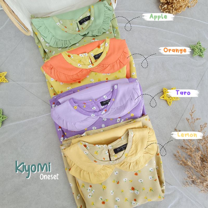 Ollet Oneset KIYOMI / Setelan anak perempuan/ setelan rayon anak