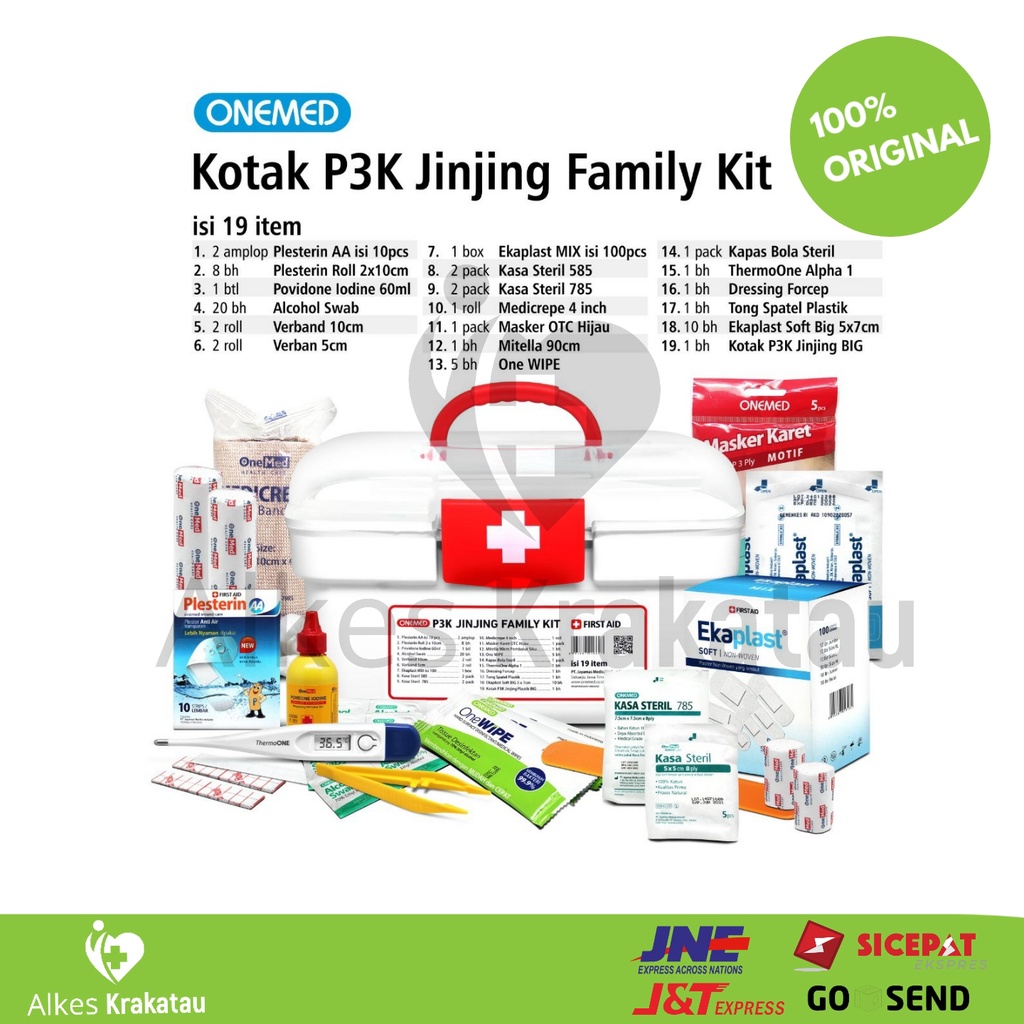 Jual Kotak P3K Jinjing Family Kit Onemed / Tas P3K Komplit One Med ...