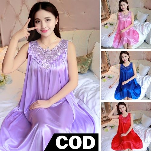 Daster/Lingerie Satin - Piyama/Baju Tidur Seksi Jumbo (LD 120) & Standar