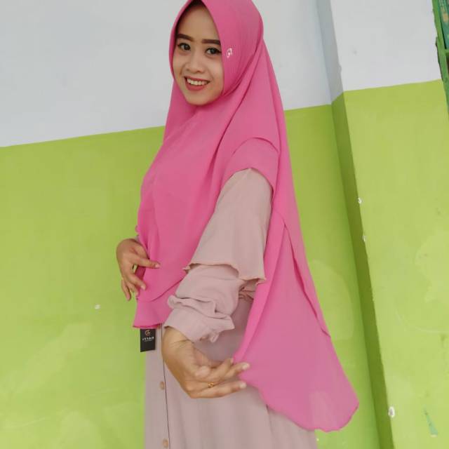 Khimar salwa bahan ceruty babydol ori daffi hijab