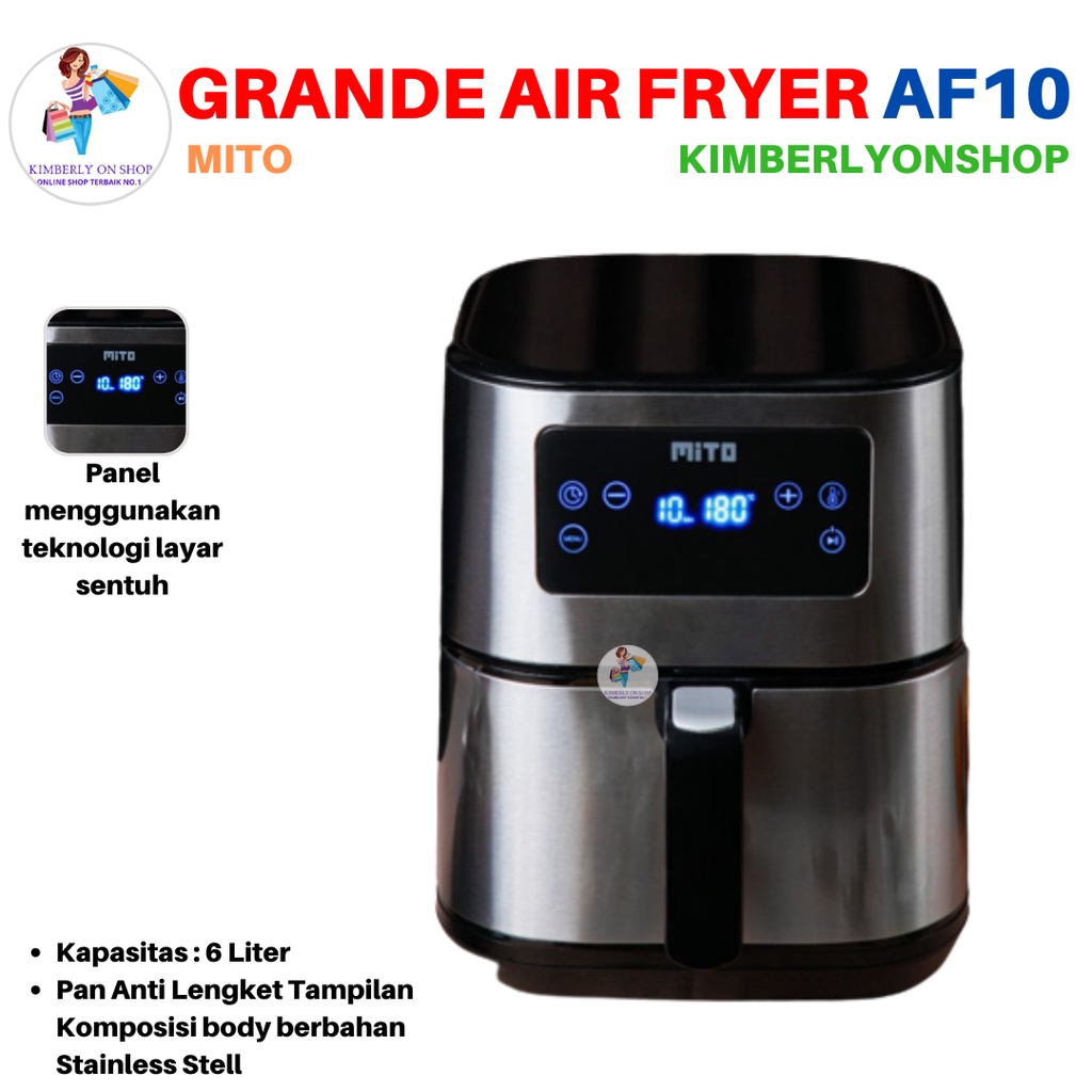 Grande Air Fryer DigiFry AF 10 Mesin Penggoreng Tanpa Minyak 6L Mito