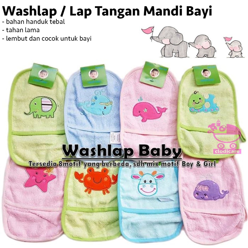 Washlap Lap Mandi Tangan Bayi waslap washcloth tebal lembut