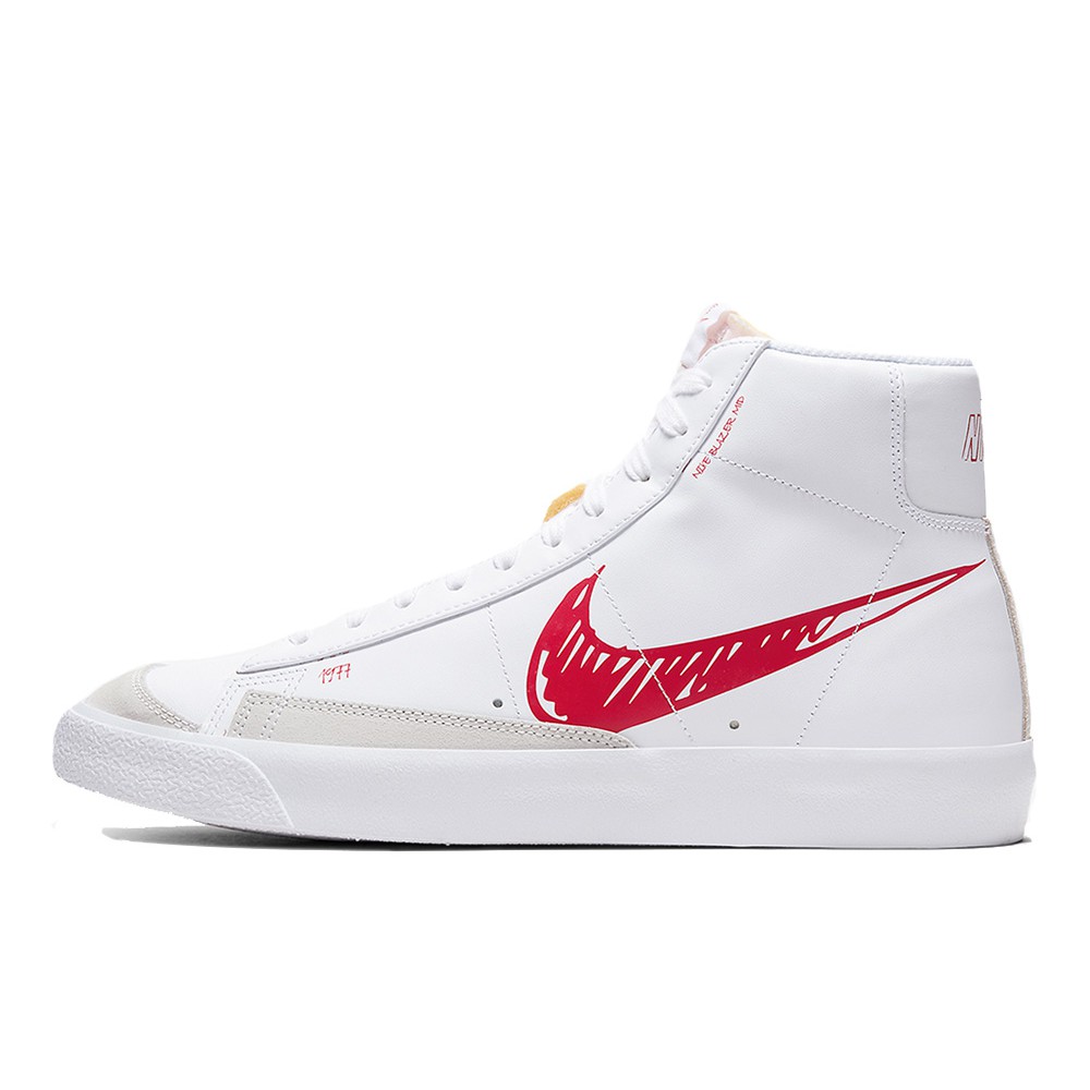 Sepatu Nike Blazer Mid 77 Sketch White / Red Original