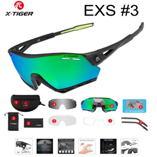 Kacamata Sepeda Riding Glasses Polarized Anti-Shock Anti-UV400 X-TIGER