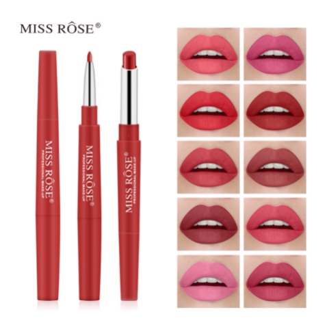 Miss Rose Lasting Long Multifunct Makeup Pencil Waterproof Pen Lipstick Lip Matte Liner